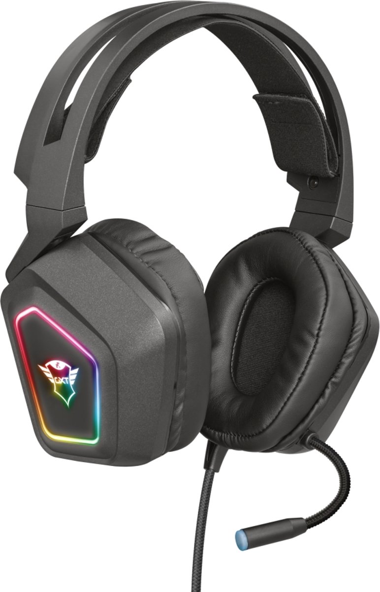 Trust - GXT 450 Blizz | 7.1 Gaming Headset | RGB verlichting | USB | Surround sound | PC | Zwart